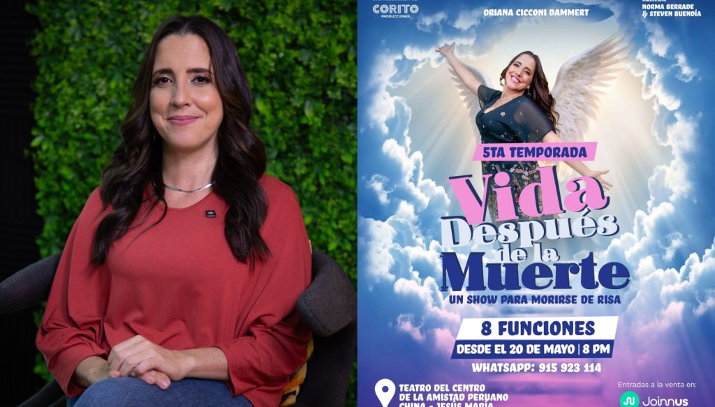 Oriana Cicconi regresa a Lima con 5ta temporada de “Vida después de la muerte”, un unipersonal que mezcla humor y reflexión sobre el duelo